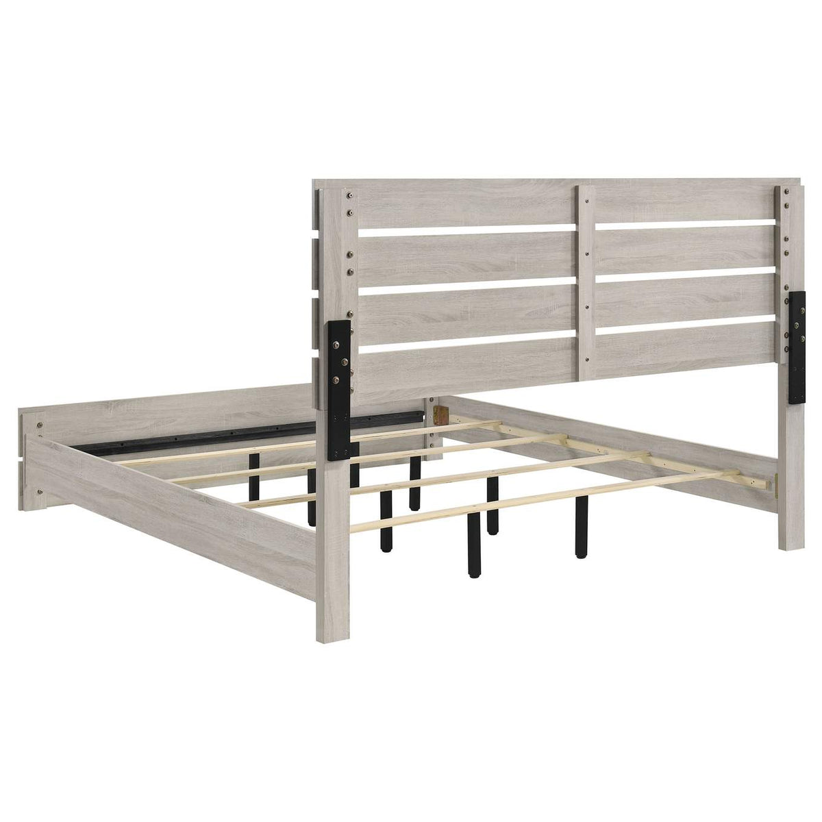207051KE Brantford Wood Eastern King Panel Bed Coastal White