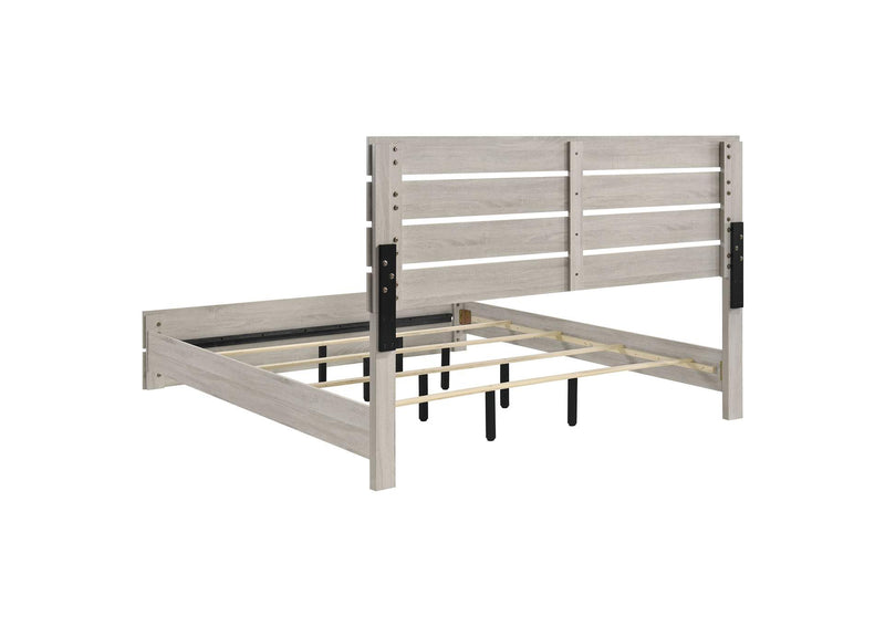 207051KE Brantford Wood Eastern King Panel Bed Coastal White