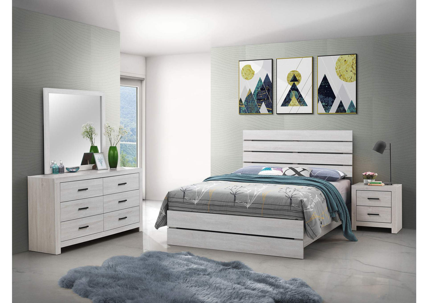 Brantford 4-piece Queen Bedroom Set Coastal White