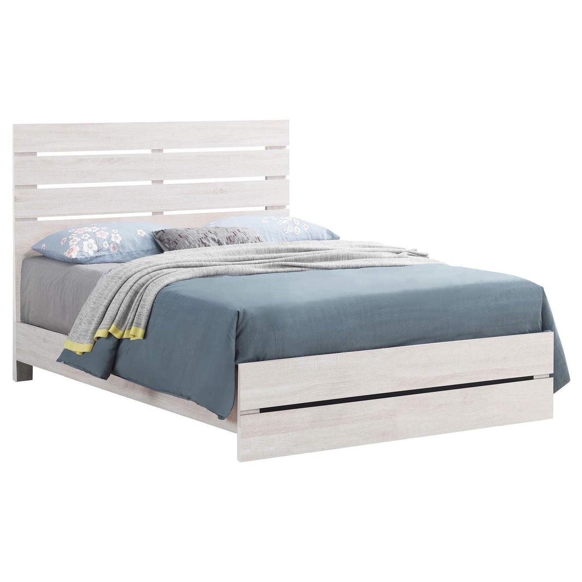 207051Q Brantford Wood Queen Panel Bed Coastal White