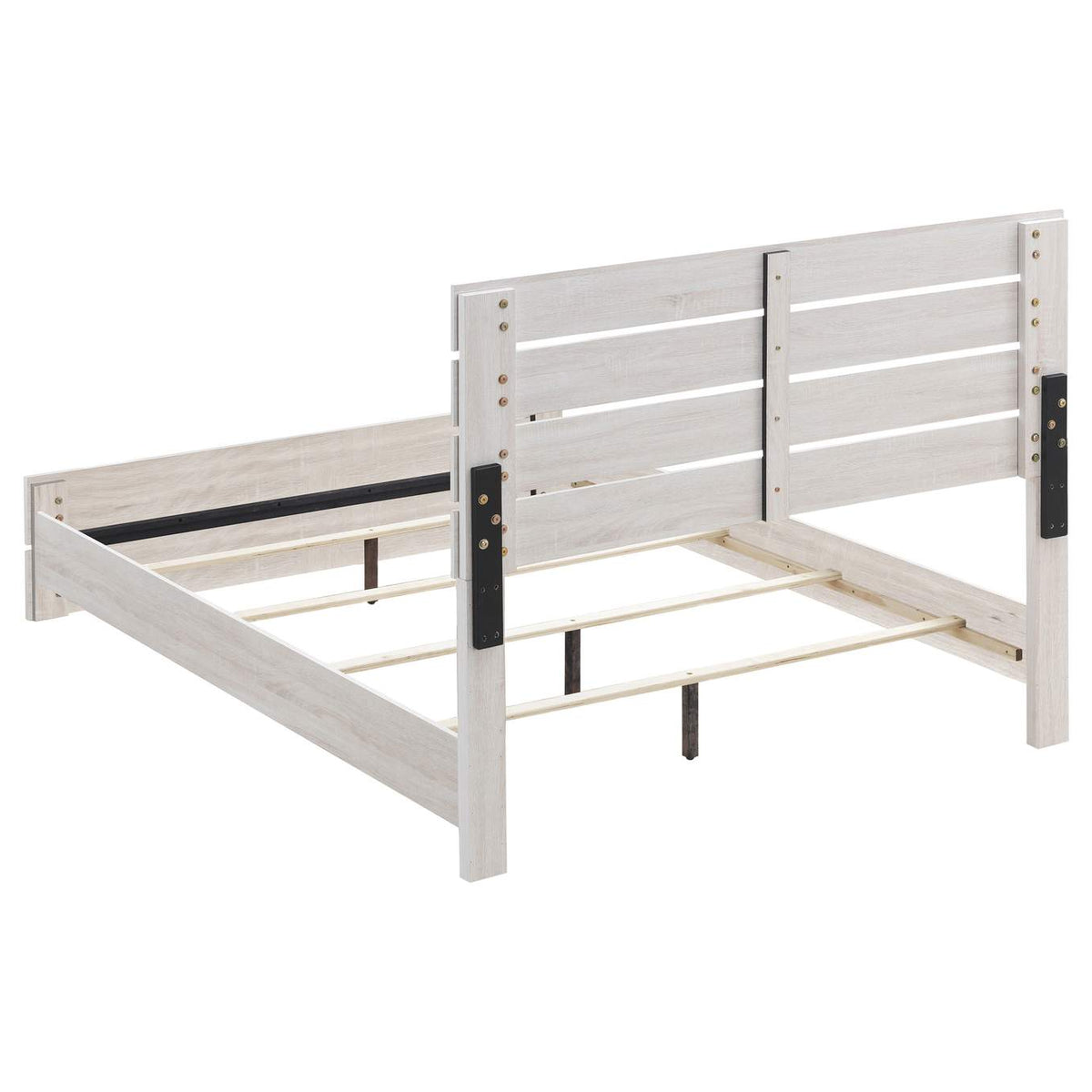 207051Q Brantford Wood Queen Panel Bed Coastal White