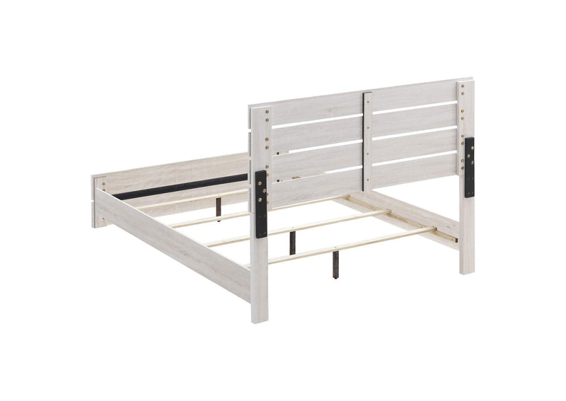 207051Q Brantford Wood Queen Panel Bed Coastal White