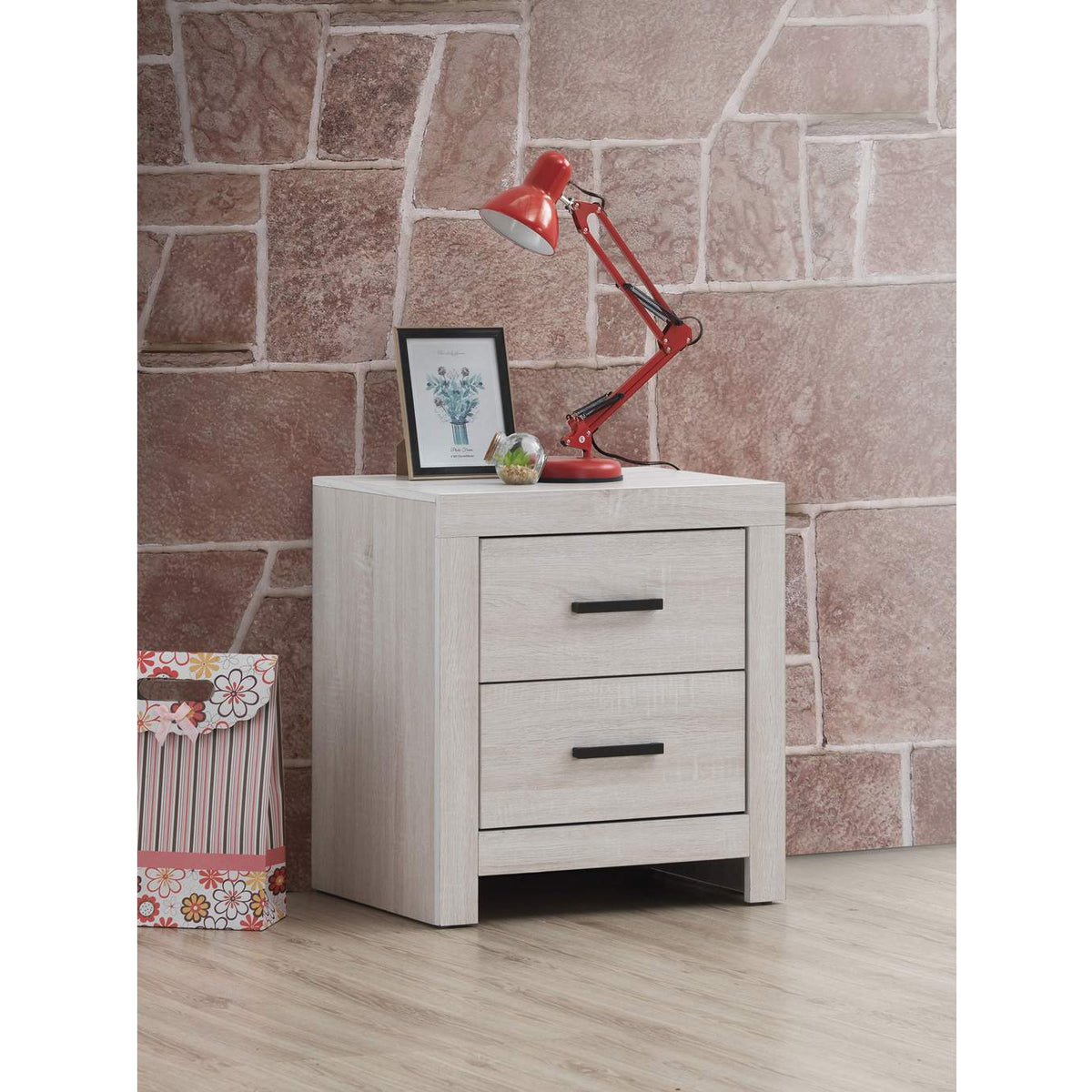 207052 Brantford 2-drawer Nightstand Coastal White