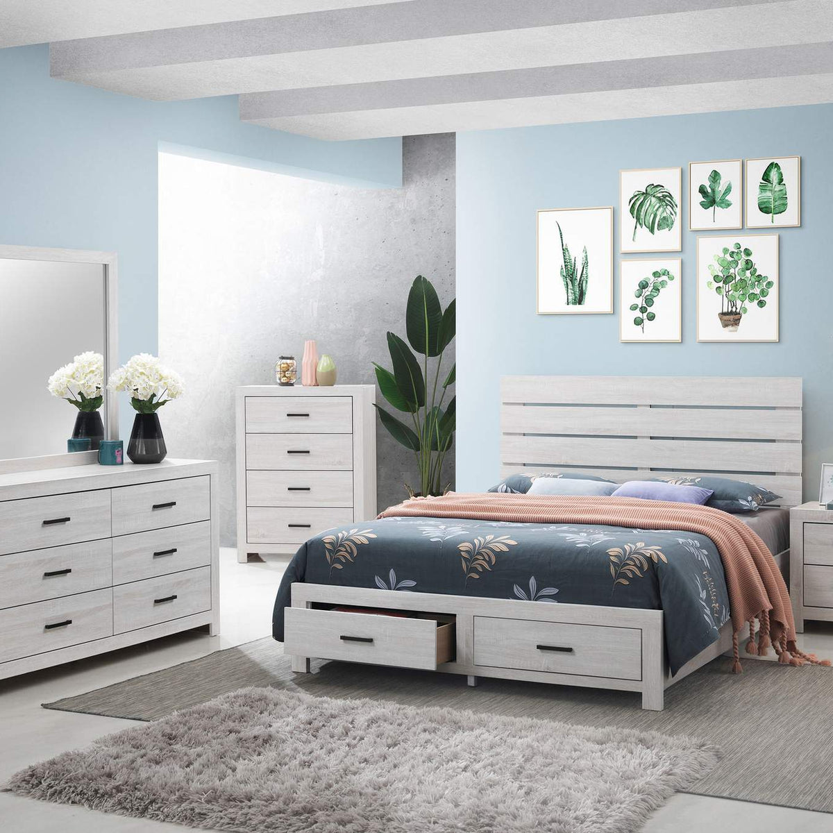 207052 Brantford 2-drawer Nightstand Coastal White
