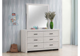 207053M Brantford 6-drawer Dresser with Mirror Coastal White