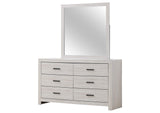 207053M Brantford 6-drawer Dresser with Mirror Coastal White