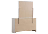 207053M Brantford 6-drawer Dresser with Mirror Coastal White