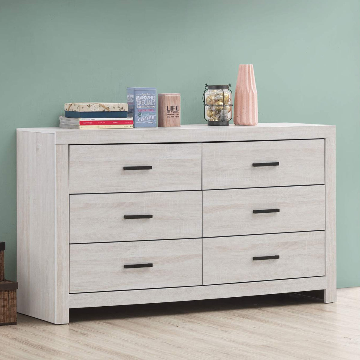 207053 Brantford 6-drawer Dresser Coastal White