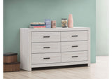207053 Brantford 6-drawer Dresser Coastal White