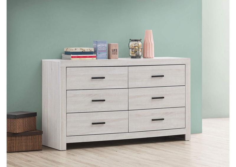207053 Brantford 6-drawer Dresser Coastal White