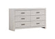 207053 Brantford 6-drawer Dresser Coastal White