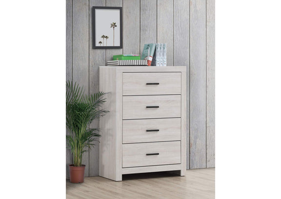 207055 Brantford 4-drawer Bedroom Chest Coastal White