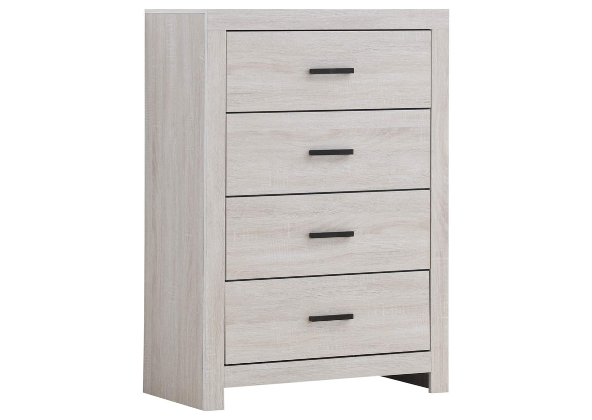 207055 Brantford 4-drawer Bedroom Chest Coastal White