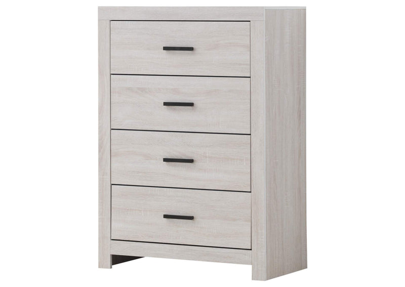 207055 Brantford 4-drawer Bedroom Chest Coastal White