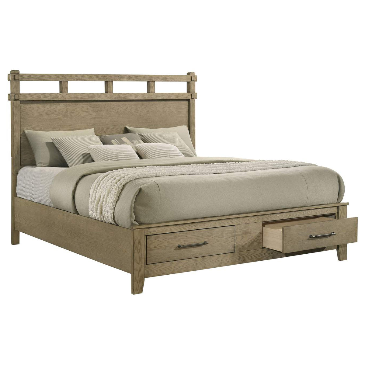 207530KE Hazlewood 59-inch Eastern King Storage Bed Vineyard Oak