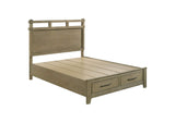 207530Q Hazlewood 59-inch Queen Panel Storage Bed Vineyard Oak