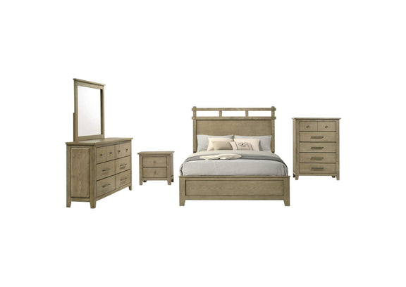 207531KE-S5 Hazlewood 5-piece Eastern King Bedroom Set Vineyard Oak
