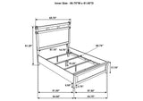 207531Q-S4 Hazlewood 4-piece Queen Bedroom Set Vineyard Oak