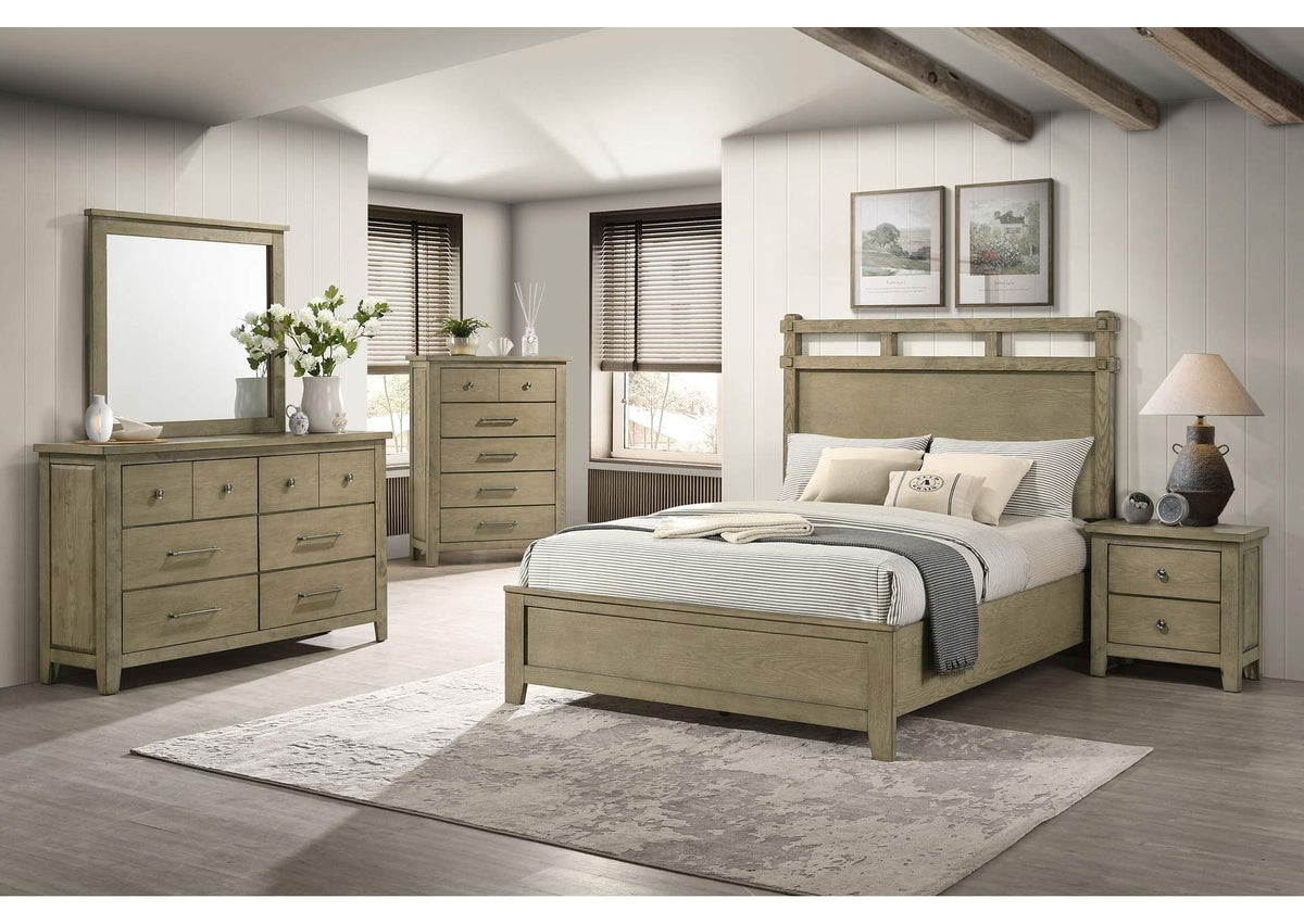 207531Q-S5 Hazlewood 5-piece Queen Bedroom Set Vineyard Oak