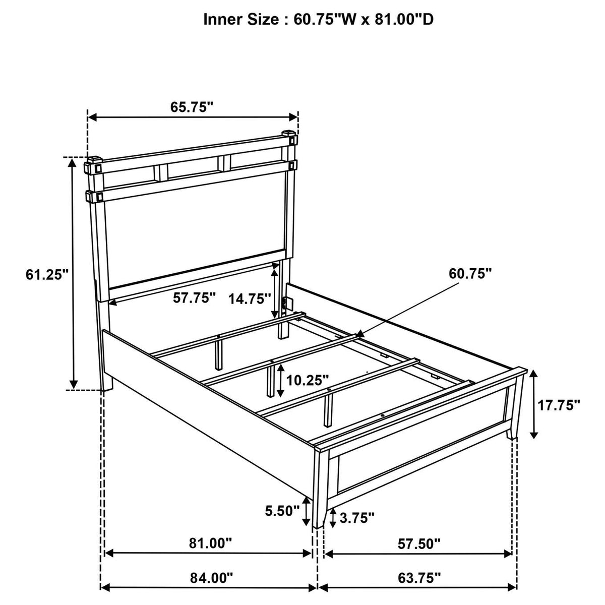 207531Q Hazlewood 61-inch Queen Panel Bed Vineyard Oak