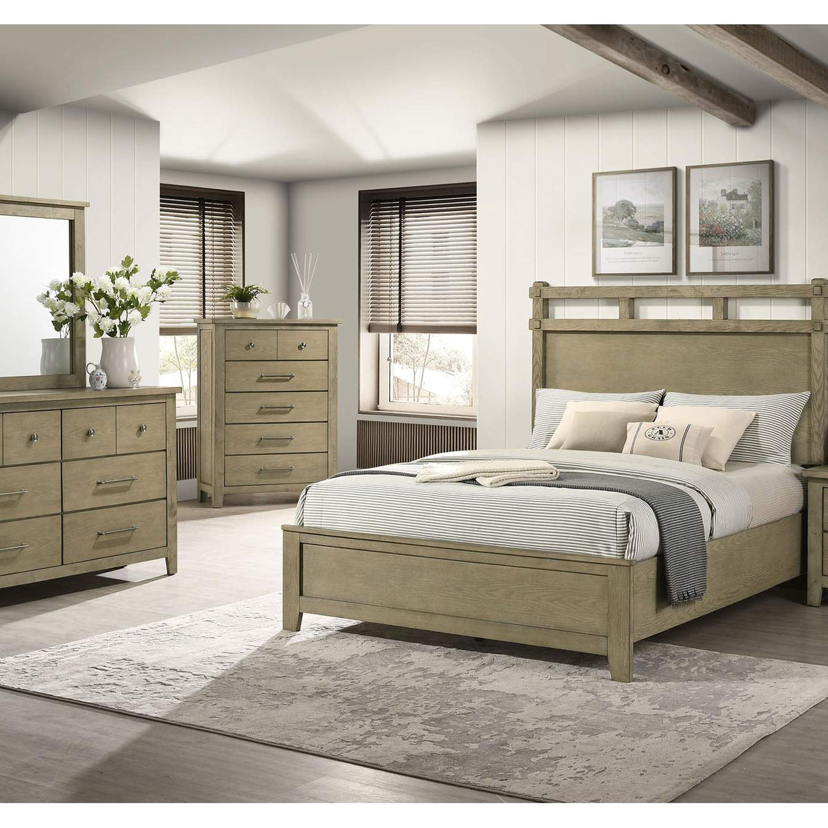 207531Q Hazlewood 61-inch Queen Panel Bed Vineyard Oak