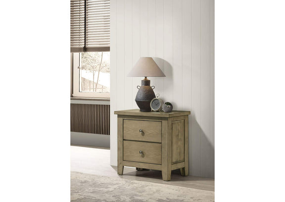 207532 Hazlewood 2-drawer Nightstand Bedside Table Vineyard Oak