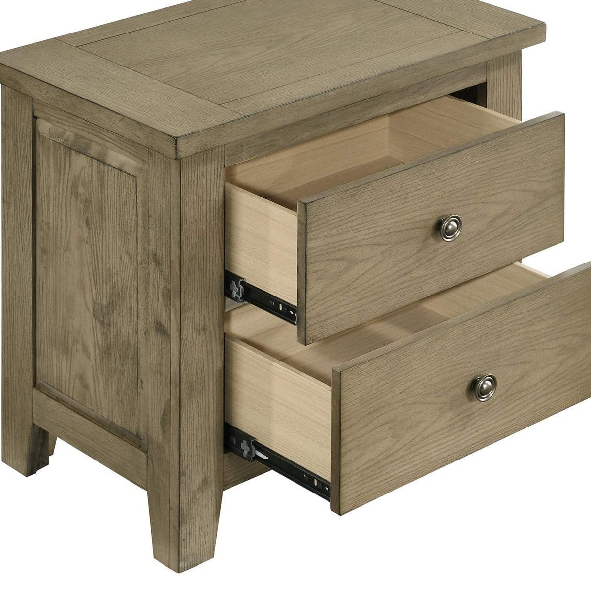 207532 Hazlewood 2-drawer Nightstand Bedside Table Vineyard Oak