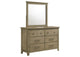 207533M Hazlewood 6-drawer Bedroom Dresser with Mirror Vineyard Oak