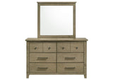 207533M Hazlewood 6-drawer Bedroom Dresser with Mirror Vineyard Oak