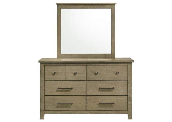 207533M Hazlewood 6-drawer Bedroom Dresser with Mirror Vineyard Oak