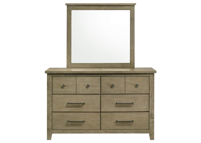 207533M Hazlewood 6-drawer Bedroom Dresser with Mirror Vineyard Oak