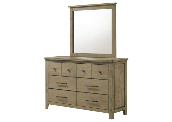 207533M Hazlewood 6-drawer Bedroom Dresser with Mirror Vineyard Oak