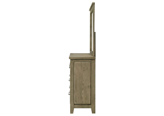 207533M Hazlewood 6-drawer Bedroom Dresser with Mirror Vineyard Oak