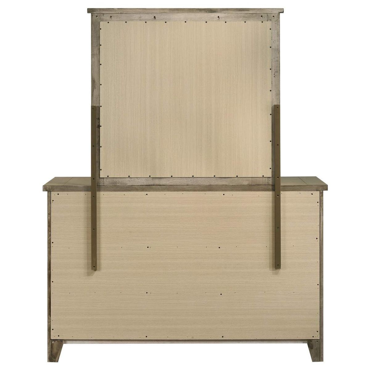 207533M Hazlewood 6-drawer Bedroom Dresser with Mirror Vineyard Oak