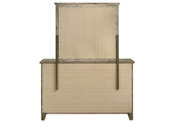 207533M Hazlewood 6-drawer Bedroom Dresser with Mirror Vineyard Oak