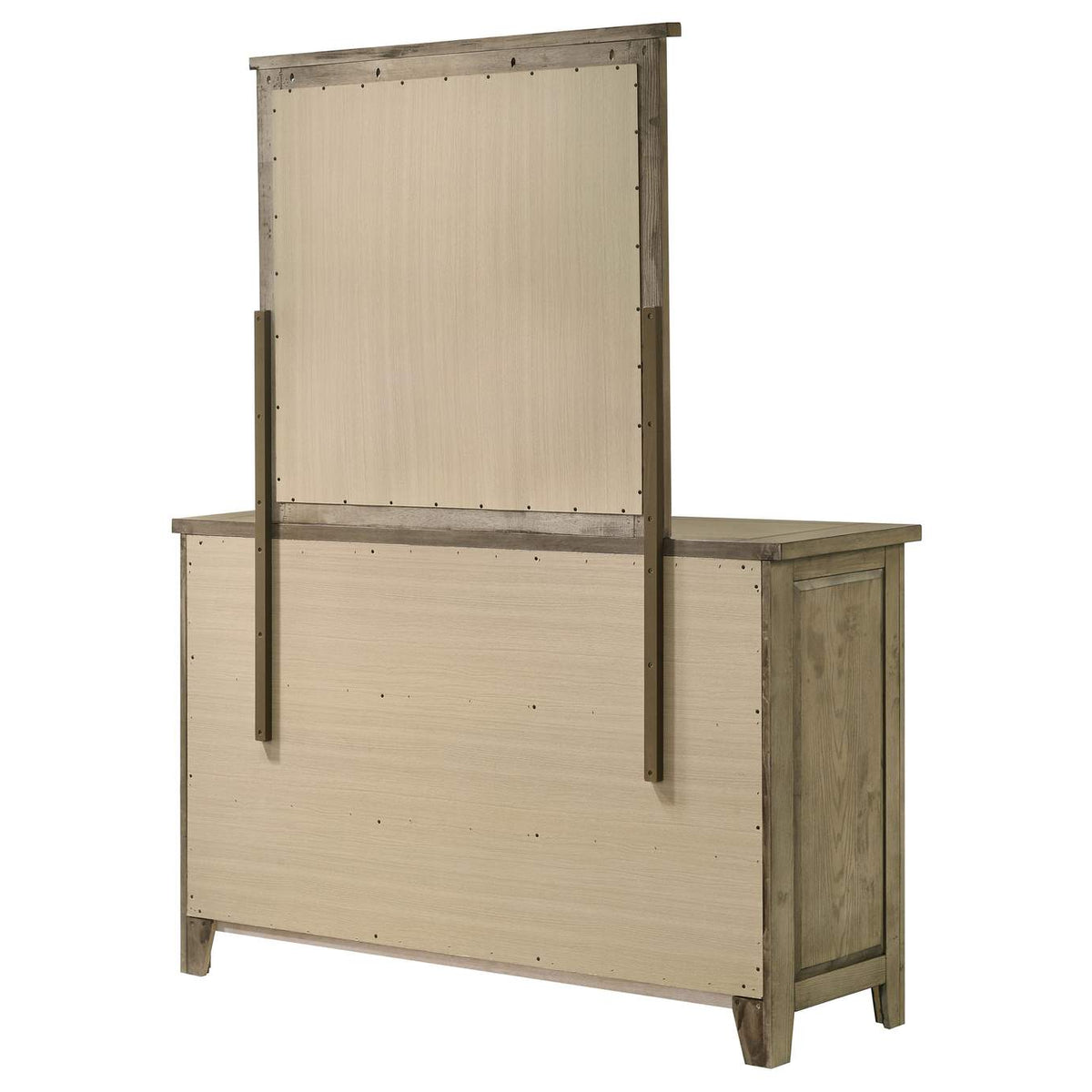 207533M Hazlewood 6-drawer Bedroom Dresser with Mirror Vineyard Oak