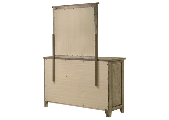 207533M Hazlewood 6-drawer Bedroom Dresser with Mirror Vineyard Oak