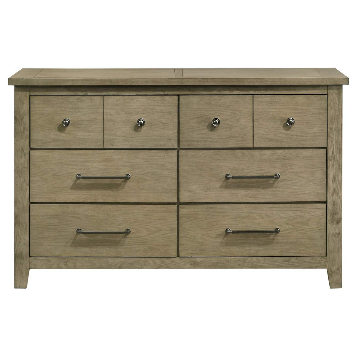 207533 Hazlewood 6-drawer Bedroom Dresser Cabinet Vineyard Oak