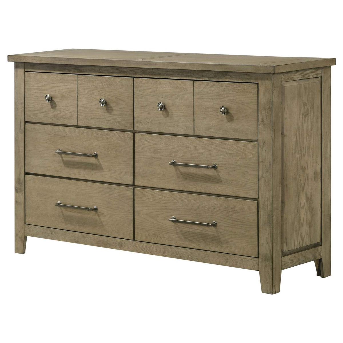 207533 Hazlewood 6-drawer Bedroom Dresser Cabinet Vineyard Oak