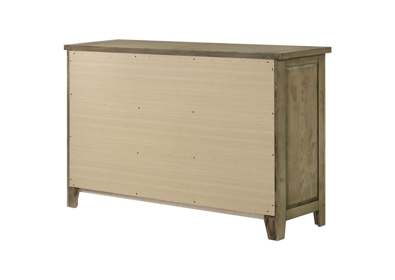 207533 Hazlewood 6-drawer Bedroom Dresser Cabinet Vineyard Oak