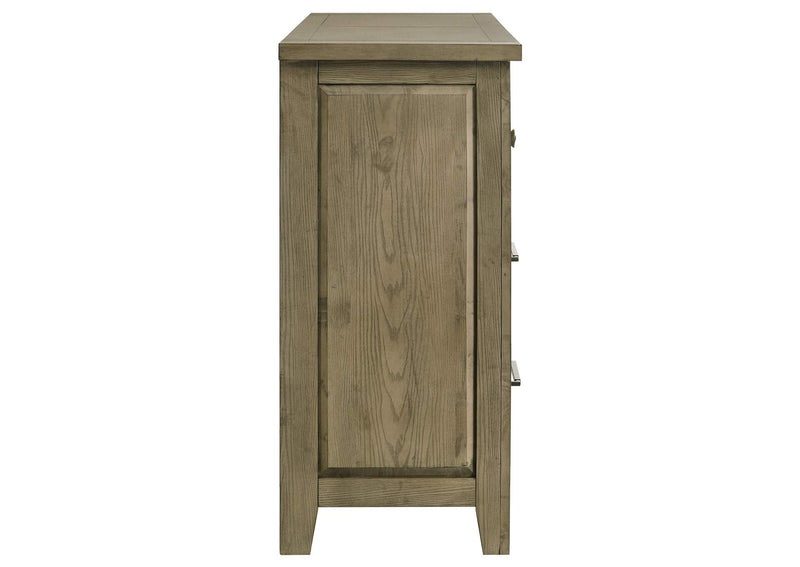 207533 Hazlewood 6-drawer Bedroom Dresser Cabinet Vineyard Oak