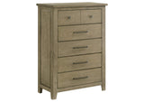 207535 Hazlewood 5-drawer Bedroom Chest of Drawers Vineyard Oak