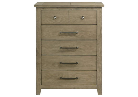 207535 Hazlewood 5-drawer Bedroom Chest of Drawers Vineyard Oak