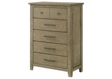 207535 Hazlewood 5-drawer Bedroom Chest of Drawers Vineyard Oak