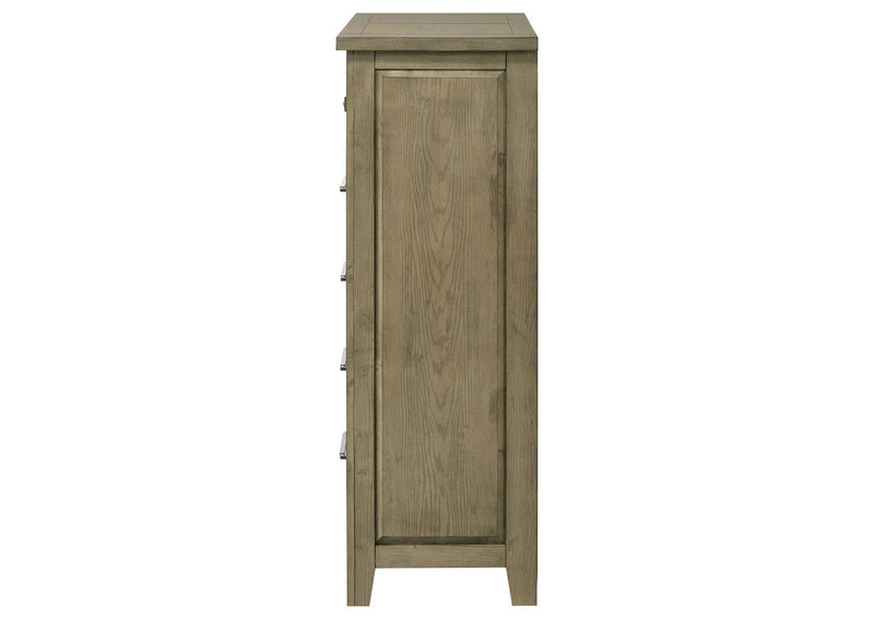 207535 Hazlewood 5-drawer Bedroom Chest of Drawers Vineyard Oak