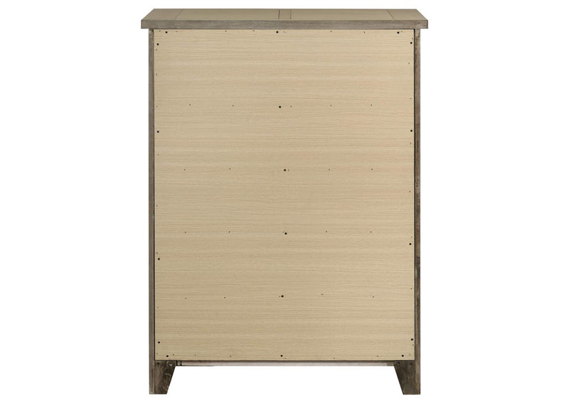 207535 Hazlewood 5-drawer Bedroom Chest of Drawers Vineyard Oak