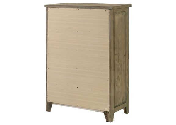 207535 Hazlewood 5-drawer Bedroom Chest of Drawers Vineyard Oak