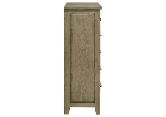 207535 Hazlewood 5-drawer Bedroom Chest of Drawers Vineyard Oak