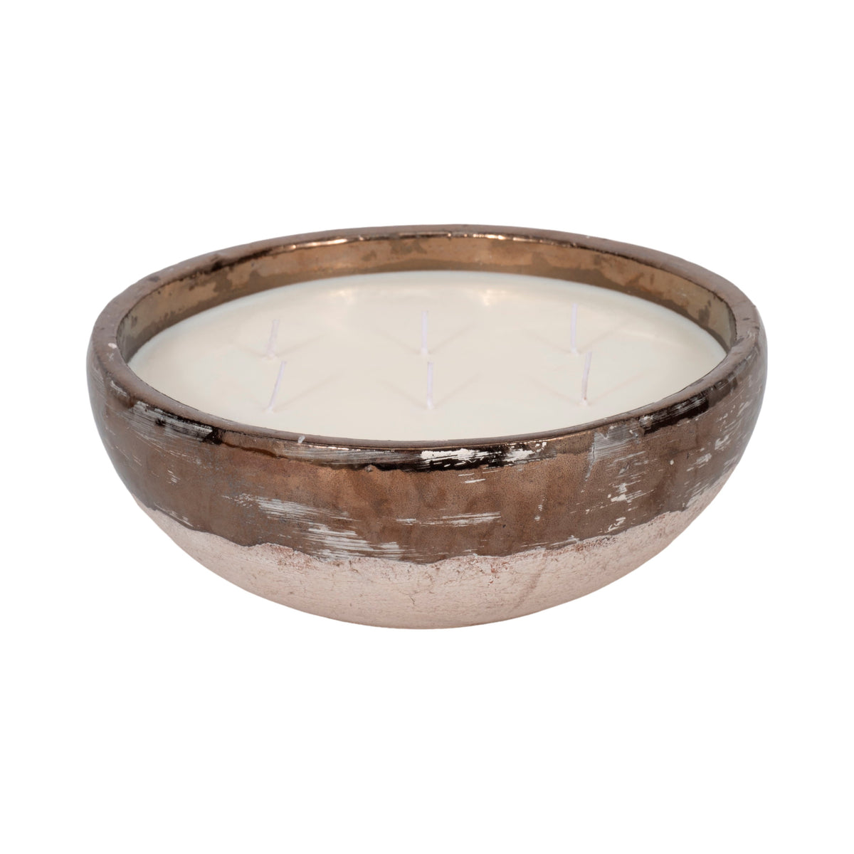 Pine Bowl Candle - Gold / Beige