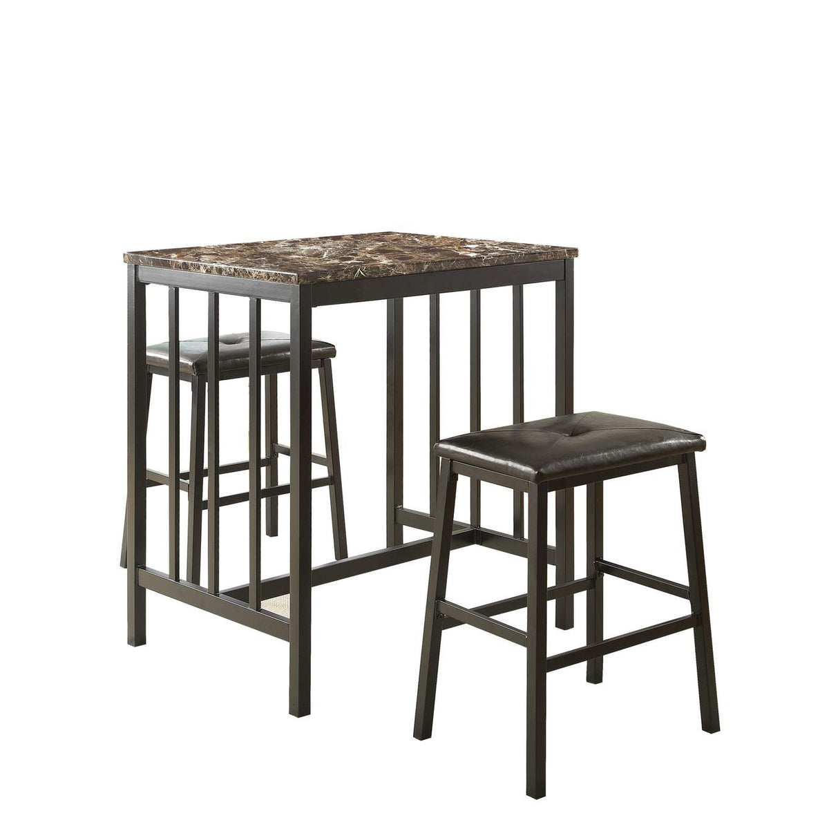 5106BK Edgar 3 Piece Counter Height Set